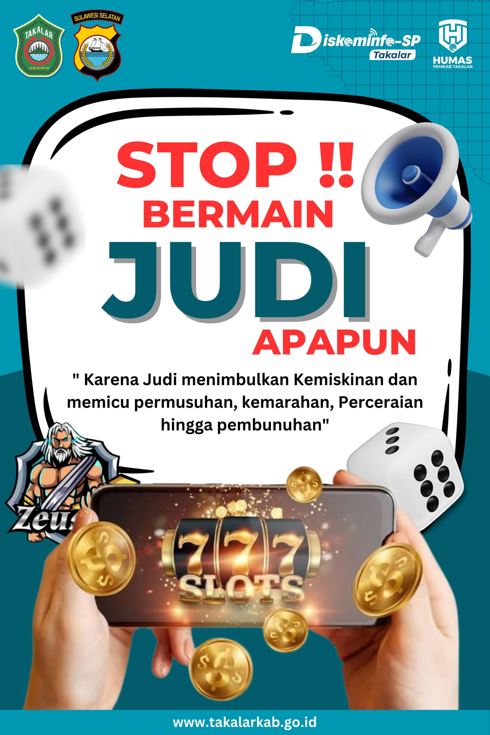 Pj. Bupati Takalar keluarkan Surat Edaran Larangan Judi Online