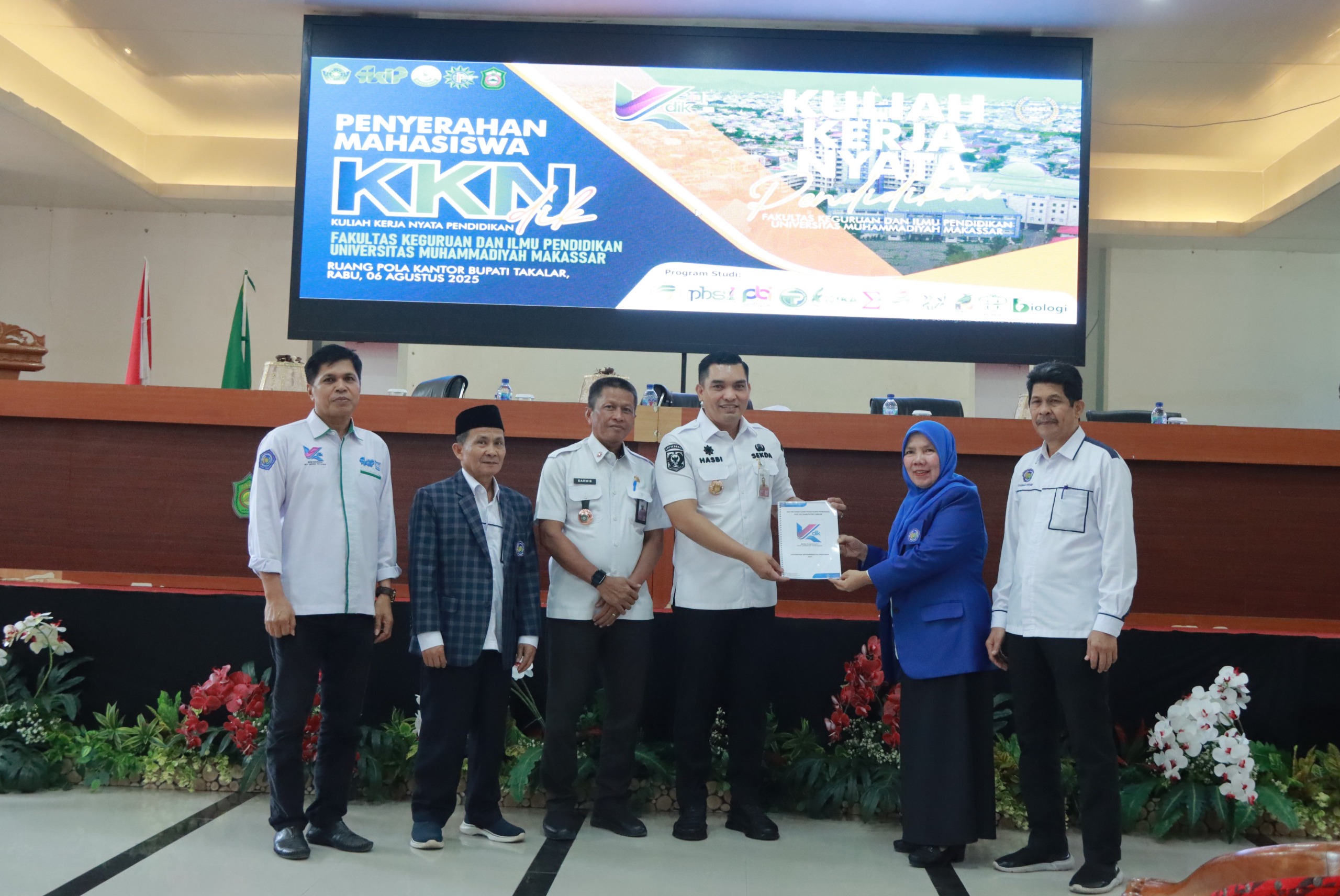 Sekda Takalar Terima Mahasiswa Kuliah Kerja Nyata (KKN) Universitas Muhammadiyah Makassar